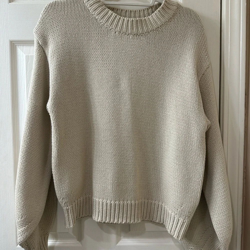 Princess Polly Balloon Sleeve Cream Sweater - Picture 2 of 4